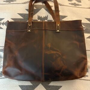 Brown Leather Tote Bag